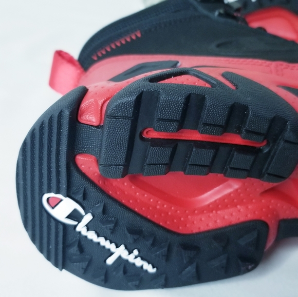 Champion Bromad C Lock Black/Scarlet Red Sneaker Boots Size 7 Youth - Picture 16 of 16